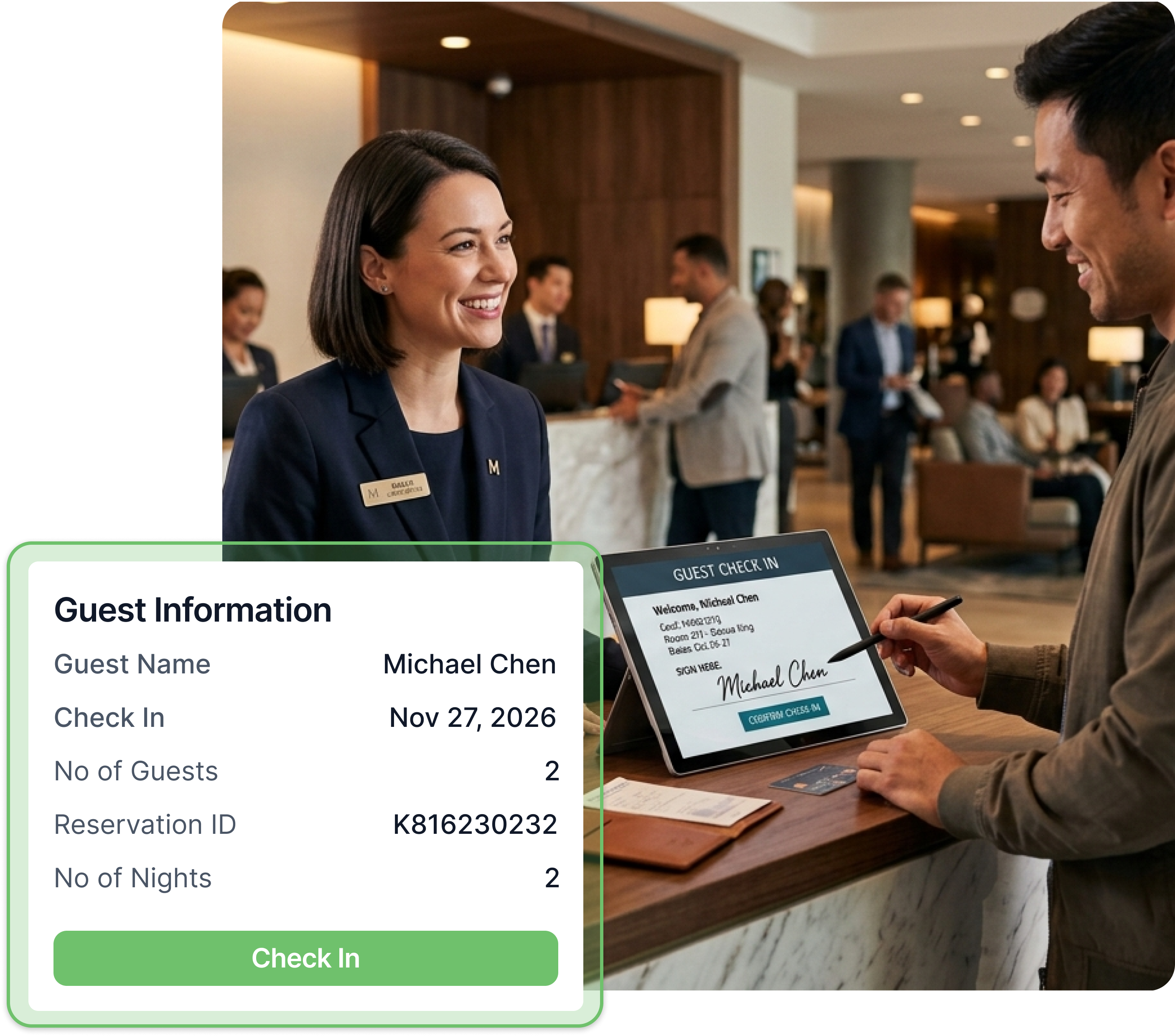 Simple Tablet-Based Check-In Process